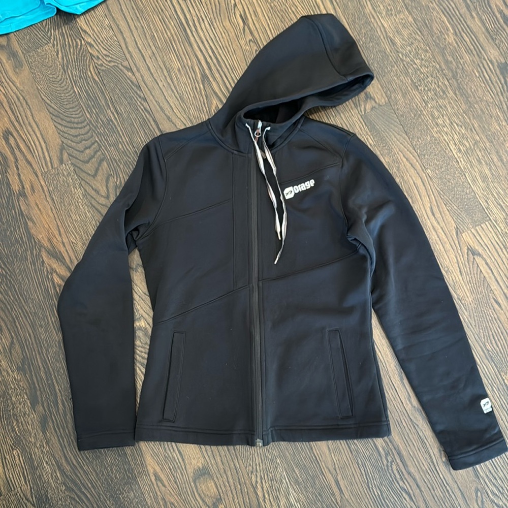Orange Soft Shell Hooded Jacket